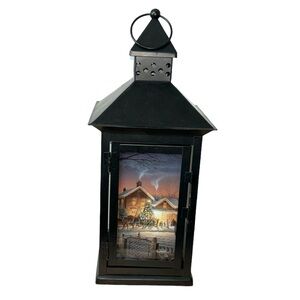 Terry Redlin Lantern Painting Holiday Christmas Decoration Battery Candle